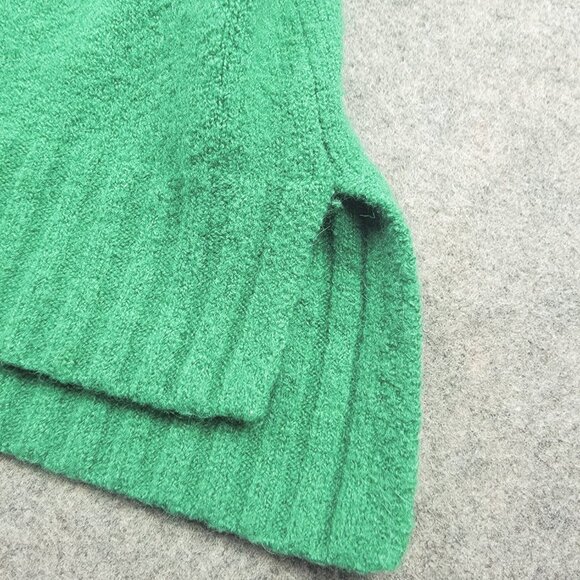 J Crew Sweater Womens Small Green Pullover Merino Wool Alpaca Blend Crewneck - Picture 4 of 11